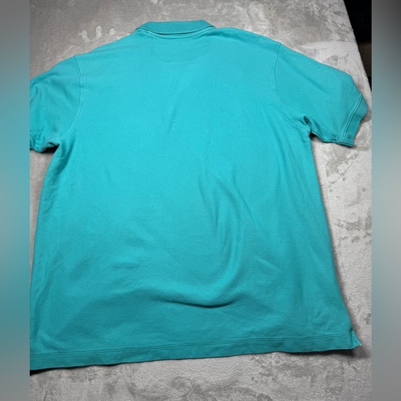 Tommy Bahama Men’s Turquoise Blue 100% Cotton Polo Embroidered Chest Shirt XL - Picture 11 of 16
